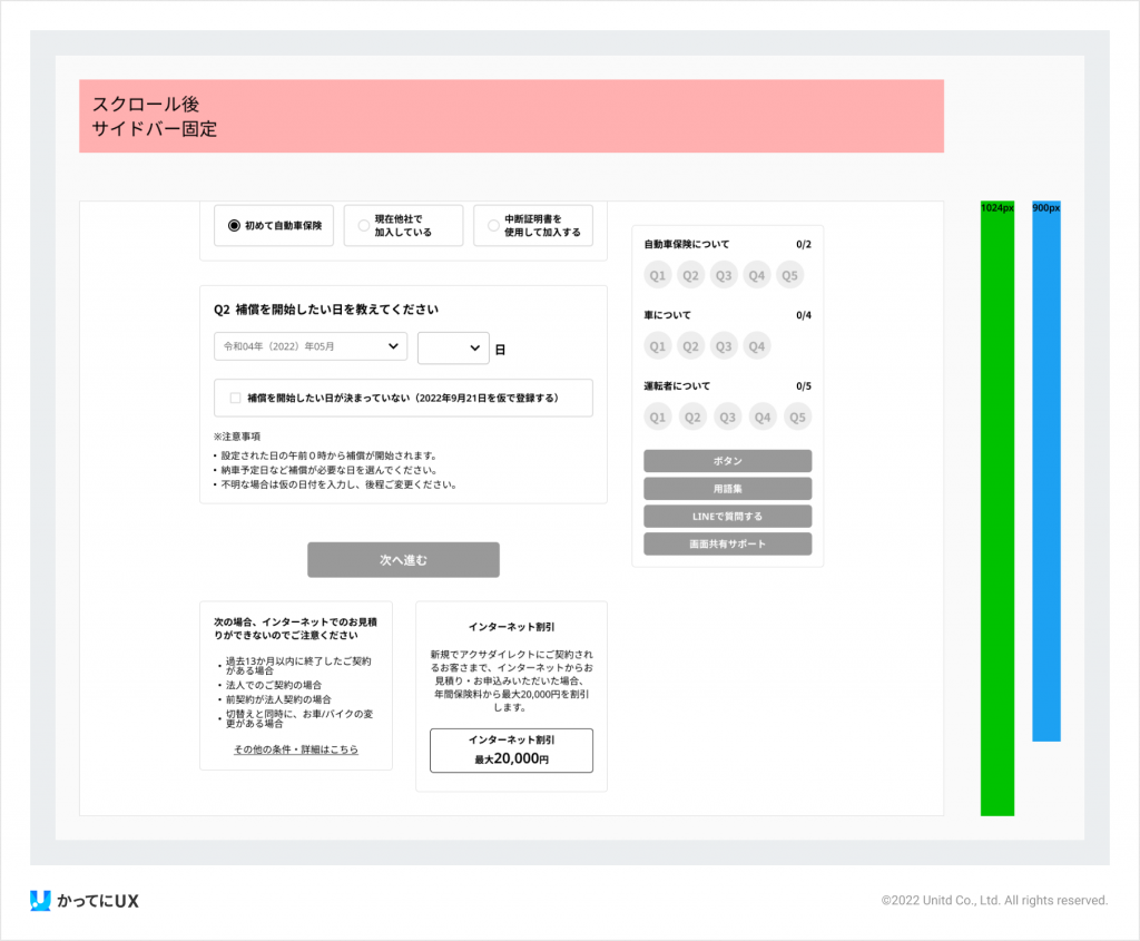 かってにUX ワイヤーフレーム