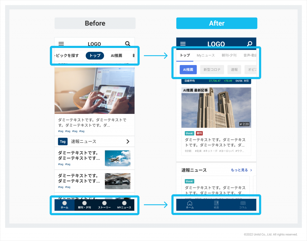 ニュースアプリのUIUX改善例
